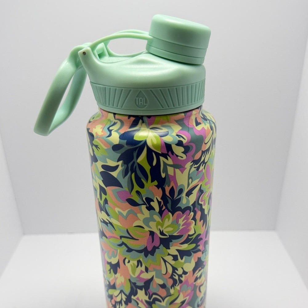 TAL 40oz Ranger Water Bottle Floral Mint Green Insulated Stainless Steel
